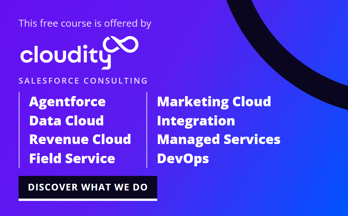 Cloudity, Salesforce consulting: Agentforce, Data Cloud, Revenue Cloud, Field Service, Marketing Cloud, Integration, Managed Services, DevOps